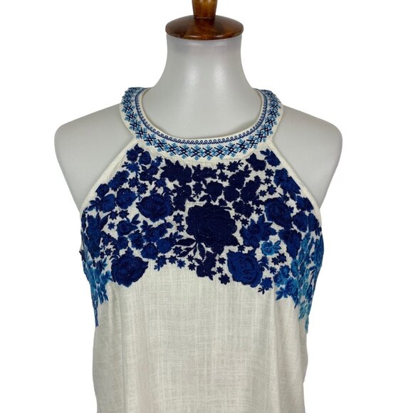 Altard State Ivory Embroidered Sleeveless Top Small Boho Cottagecore - Picture 2 of 6